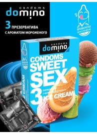Презервативы для орального секса DOMINO Sweet Sex с ароматом мороженого - 3 шт. - Domino - купить с доставкой в Долгопрудном