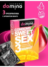 Презервативы для орального секса DOMINO Sweet Sex с ароматом манго - 3 шт. - Domino - купить с доставкой в Долгопрудном