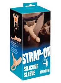 Силиконовый полый страпон на ремнях Silicone Strap-on - 16 см. - Orion - купить с доставкой в Долгопрудном