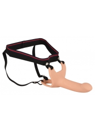 Силиконовый полый страпон на ремнях Silicone Strap-on - 16 см. - Orion - купить с доставкой в Долгопрудном