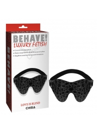 Черная маска на глаза Behave - Chisa - купить с доставкой в Долгопрудном