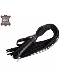Черная плеть  Ковбой  с ручкой-фаллосом - 55 см. - Sitabella - купить с доставкой в Долгопрудном