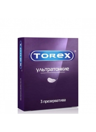 Презервативы Torex  Ультратонкие  - 3 шт. - Torex - купить с доставкой в Долгопрудном