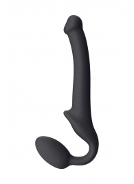 Черный безремневой страпон Silicone Bendable Strap-On S - Strap-on-me - купить с доставкой в Долгопрудном