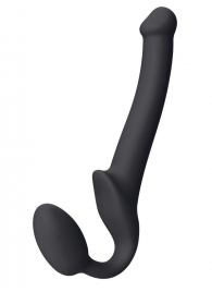 Черный безремневой страпон Silicone Bendable Strap-On S - Strap-on-me - купить с доставкой в Долгопрудном