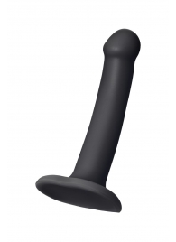 Черный фаллос на присоске Silicone Bendable Dildo S - 17 см. - Strap-on-me - купить с доставкой в Долгопрудном