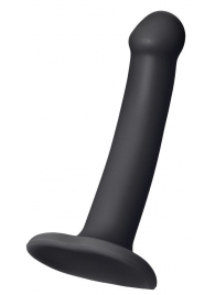 Черный фаллос на присоске Silicone Bendable Dildo S - 17 см. - Strap-on-me - купить с доставкой в Долгопрудном