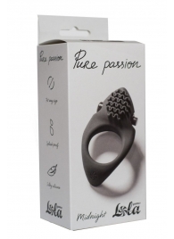 Черное эрекционное виброкольцо Pure Passion Midnight - Lola Games - в Долгопрудном купить с доставкой