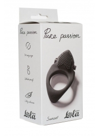 Черное эрекционное виброкольцо Pure Passion Sunset - Lola Games - в Долгопрудном купить с доставкой