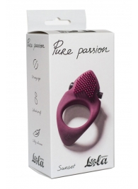 Бордовое эрекционное виброкольцо Pure Passion Sunset - Lola Games - в Долгопрудном купить с доставкой