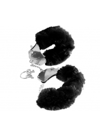 Металлические наручники Furry Love Cuffs с черным мехом - Pipedream - купить с доставкой в Долгопрудном