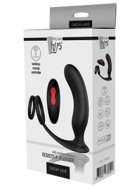 Черный массажер простаты REMOTE P-PLEASER - Dream Toys - в Долгопрудном купить с доставкой
