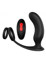 Черный массажер простаты REMOTE P-PLEASER - Dream Toys - в Долгопрудном купить с доставкой