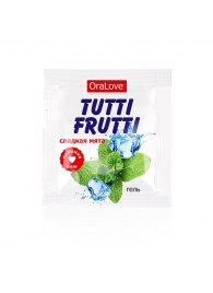 Пробник гель-смазки Tutti-frutti со вкусом мяты - 4 гр. - Биоритм - купить с доставкой в Долгопрудном