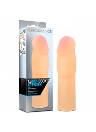 Телесная насадка-удлинитель на пенис PERFORMANCE 1.5INCH COCK XTENDER - 16 см. - Blush Novelties - в Долгопрудном купить с доставкой