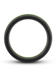 Черно-зеленое эрекционное кольцо Silicone Go Pro Cock Ring - Blush Novelties - в Долгопрудном купить с доставкой