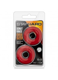 Набор из 2 красных эрекционных колец DONUT RINGS OVERSIZED - Blush Novelties - в Долгопрудном купить с доставкой