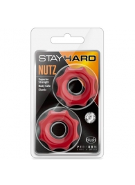 Набор из 2 красных фигурных эрекционных колец NUTZ - Blush Novelties - в Долгопрудном купить с доставкой