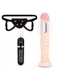 Регулируемые трусики с вибрирующей насадкой - 21 см. - Lux Fetish - купить с доставкой в Долгопрудном