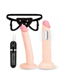 Регулируемые трусики с 2 насадками - 16 и 15 см. - Lux Fetish - купить с доставкой в Долгопрудном