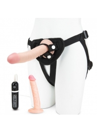 Регулируемые трусики с 2 насадками - 16 и 15 см. - Lux Fetish - купить с доставкой в Долгопрудном