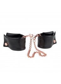 Черные мягкие наручники Entice French Cuffs с цепью - California Exotic Novelties - купить с доставкой в Долгопрудном