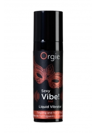 Разогревающий гель для массажа ORGIE Sexy Vibe Hot с эффектом вибрации - 15 мл. - ORGIE - купить с доставкой в Долгопрудном