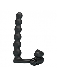 Черная насадка для двойной стимуляции Hercules Penis Sheath III - 15,3 см. - Baile - купить с доставкой в Долгопрудном