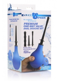 Анальный душ с 3 насадками Premium One-way Valve Anal Douche Set - XR Brands - купить с доставкой в Долгопрудном