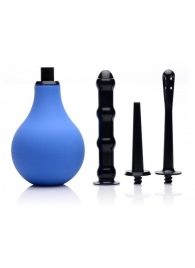Анальный душ с 3 насадками Premium One-way Valve Anal Douche Set - XR Brands - купить с доставкой в Долгопрудном