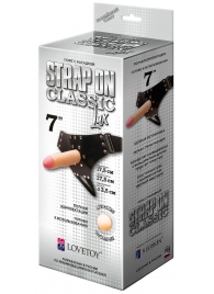 Пояс-трусики с насадкой Classic lux-Duke - 17,5 см. - LOVETOY (А-Полимер) - купить с доставкой в Долгопрудном