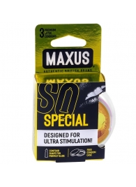 Презервативы с точками и рёбрами в пластиковом кейсе MAXUS Special - 3 шт. - Maxus - купить с доставкой в Долгопрудном