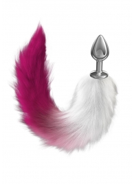 Серебристая анальная пробка с розовым хвостом Galaxy - Lola Games - купить с доставкой в Долгопрудном
