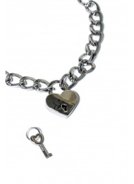 Серебристый ошейник Embrace с ключиком - Lola Games - купить с доставкой в Долгопрудном