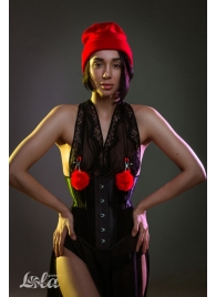 Зажимы на соски Angelic с красными меховыми шариками - Lola Games - купить с доставкой в Долгопрудном