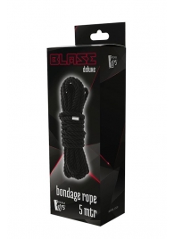 Черная веревка для шибари DELUXE BONDAGE ROPE - 5 м. - Dream Toys - купить с доставкой в Долгопрудном