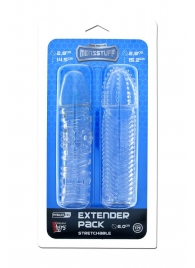 Комплект из 2 прозрачных насадок на пенис PENIS EXTENDER PACK - Dream Toys - в Долгопрудном купить с доставкой