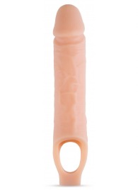 Телесный реалистичный фаллоудлинитель 10 Inch Silicone Cock Sheath Penis Extender - 25,4 см. - Blush Novelties - в Долгопрудном купить с доставкой