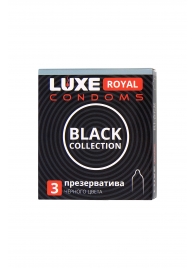 Черные презервативы LUXE Royal Black Collection - 3 шт. - Luxe - купить с доставкой в Долгопрудном