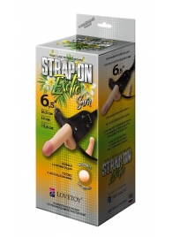 Пояс-трусики с 2 насадками Exotic-Sara - 16,5 см. - LOVETOY (А-Полимер) - купить с доставкой в Долгопрудном