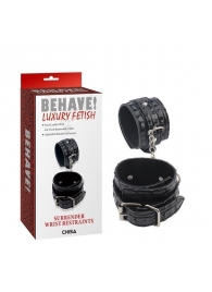 Черные наручники Surrender Wrist Restraints - Chisa - купить с доставкой в Долгопрудном