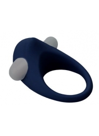 Гладкое синее эрекционное виброкольцо STIMU RING - Dream Toys - в Долгопрудном купить с доставкой