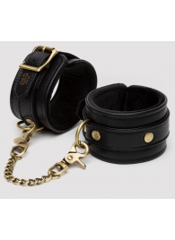 Черные оковы на ноги Bound to You Faux Leather Ankle Cuffs - Fifty Shades of Grey - купить с доставкой в Долгопрудном