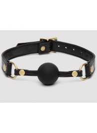 Черный кляп-шар Bound to You Faux Leather Ball Gag - Fifty Shades of Grey - купить с доставкой в Долгопрудном