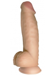 Телесный реалистичный фаллоимитатор на черных трусиках Real Big Strap-On - 34,5 см. - LOVETOY (А-Полимер) - купить с доставкой в Долгопрудном