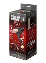 Реалистичный страпон Woman Midi с вагинальной пробкой - 19 см. - LOVETOY (А-Полимер) - купить с доставкой в Долгопрудном