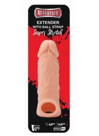 Телесная насадка EXTENDER WITH BALL STRAP 5.5 - 14 см. - Dream Toys - в Долгопрудном купить с доставкой