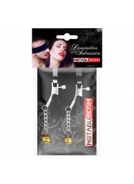 Оригинальные зажимы на соски с желтыми шариками - Notabu - купить с доставкой в Долгопрудном