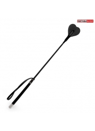 Черный стек с наконечником-сердечком - 54 см. - Notabu - купить с доставкой в Долгопрудном