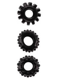 Набор из 3 черных эрекционных колец SET OF 3 COCKRINGS - Dream Toys - в Долгопрудном купить с доставкой